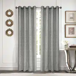 Walmart BH&G Casa Quatrefoil Room Darkening Grommet Single Window Panel offer