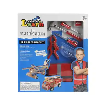 Walmart Create & Learn Kids DIY First Responder Kit with Real Tools & First Responder Vest offer