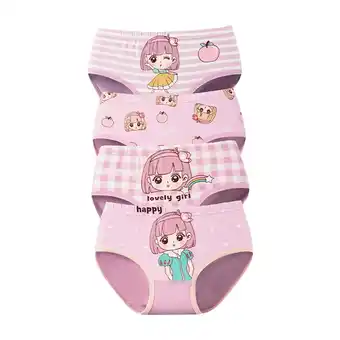 Walmart Utlike 4 Pack Girls Underwear Cute Cartoon Briefs Panty Comfort Toddler Panties Size 5 Years-6 Years offer