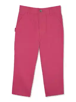 Walmart Pink Velvet Girls Twill Carpenter Pant, Sizes 4-16 offer