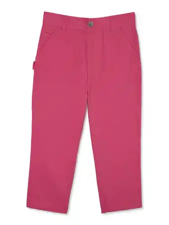 Walmart Pink Velvet Girls Twill Carpenter Pant, Sizes 4-16 offer