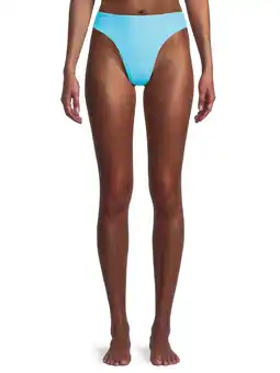 Walmart Time and Tru Women's and Women's Plus Size Swim Cheeky Shirred Back Bikini Bottom offer