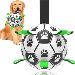 Walmart BDUN Dog Soccer Ball Toys with Straps, 6'' Interactive Dog Toys for Tug of War Small Medium Dogs offer