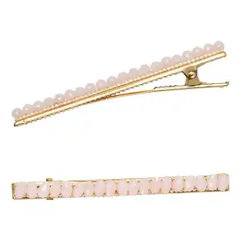 Walmart Hairitage Beaded Stylish Hair Clips Pink, 2 PC offer