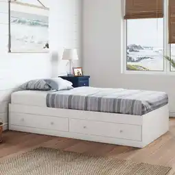 Walmart Sauder Cottage Road Mates Twin Bed, White Finish offer