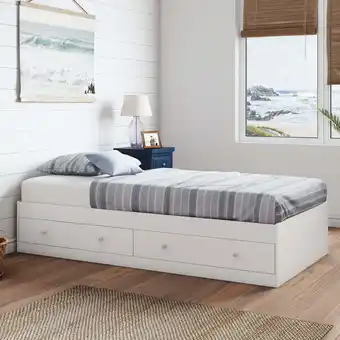 Walmart Sauder Cottage Road Mates Twin Bed, White Finish offer