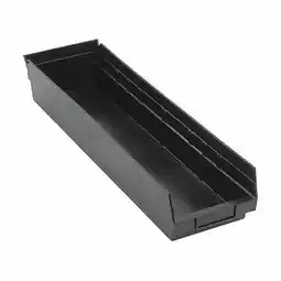 Walmart Quantum Storage Systems Shelf Bin,Black,Polypropylene,4 in QSB106BR offer