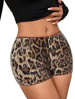 Walmart Womens Shorts Cheetah Print Shorts Leopard Micro Shorts Y2k Mini Shorts Rave Party Outfits offer