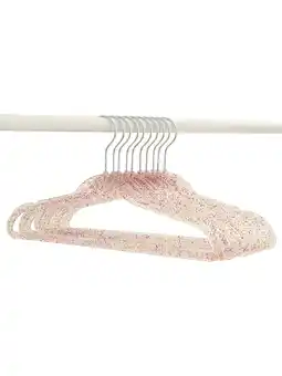Walmart Justice Girls Non-Slip Swivel Hook Clothes Hangers, Pink Glitter, 100 Pack offer
