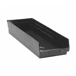 Walmart Quantum Storage Systems Shelf Bin,Black,Polypropylene,4 in QSB114BR offer
