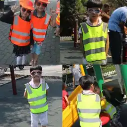 Walmart ASKMZ Adjustable Reflective Kids Safety Vest High Visibility Jacket for School Children Worker offer