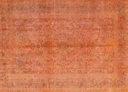 Walmart Ahgly Company Machine Washable Indoor Rectangle Traditional Orange Red Area Rugs, 10' x 13' offer