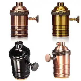Walmart Fairnull Vintage E26 E27 Hang Light Lamp Bulb Holder Switch Edison Screw Cap Socket offer