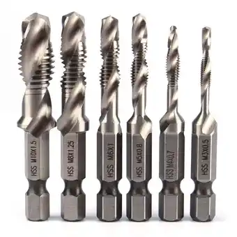 Walmart Fairnull 1/4 Inch Hex Shank HSS Metric Hand Screw Thread Tap Taper Drill Bit Tool M3-M10 offer