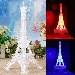 Walmart Fairnull Eiffel Tower Light Colorful Nightlight Birthday Gift Decorative Button Lamp offer