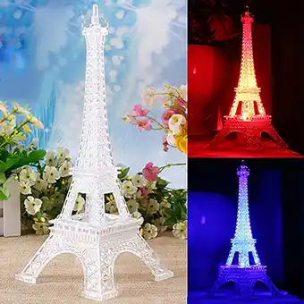 Walmart Fairnull Eiffel Tower Light Colorful Nightlight Birthday Gift Decorative Button Lamp offer