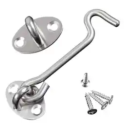 Walmart Fairnull 1Pc Stainless Steel Windproof Cabin Door Gate Window Hook Eye Latch Lock Catch offer