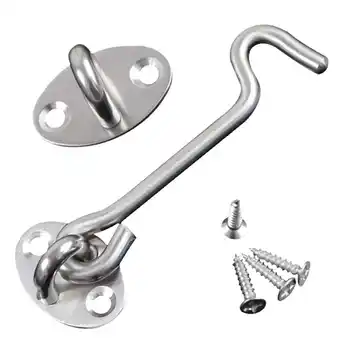 Walmart Fairnull 1Pc Stainless Steel Windproof Cabin Door Gate Window Hook Eye Latch Lock Catch offer
