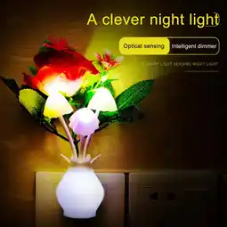 Walmart Fairnull Atmosphere Lamp Lightweight Exquisite Plastic Vase Mushroom Night Lamp for Home Decoration offer