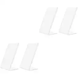 Walmart 4 Pcs Photo Frame Acrylic Price Tag Stand Display Shelves Picture Frames Menu Holder Certificate offer