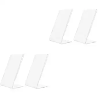 Walmart 4 Pcs Photo Frame Acrylic Price Tag Stand Display Shelves Picture Frames Menu Holder Certificate offer