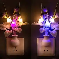 Walmart Fairnull Bedroom Decor Tulip Mushroom Colorful Light-sensation LED Nightlight Nightlamp offer