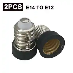 Walmart Fairnull 2Pcs E14 to E12 Adapter Converter Lamp Holder Base Socket for LED Light Bulbs offer