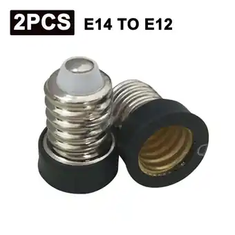 Walmart Fairnull 2Pcs E14 to E12 Adapter Converter Lamp Holder Base Socket for LED Light Bulbs offer