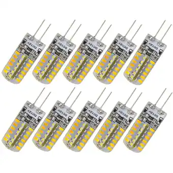 Walmart 10pcs G4 DC 12V 3.5W 170LM 3000-3500K SMD 3014 48-LED Bulbs Lamps Lights (Warm White) offer