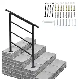 Walmart Zimtown Outdoor Handrails for Outside Steps, Fits 1-3 Step, Anti-Corrosion Handrails, 1 Pack offer