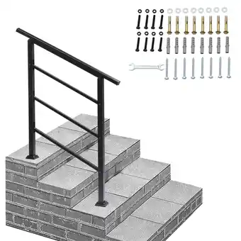 Walmart Zimtown Outdoor Handrails for Outside Steps, Fits 1-3 Step, Anti-Corrosion Handrails, 1 Pack offer