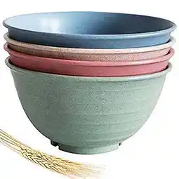Walmart VBVC Plastic Bowls- Microwave- Dishwasher Safe Cereal Bowl Large X 4Pcs offer