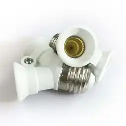 Walmart Fairnull 2 in 1 Splitter E27 to 2 E14 LED Light Lamp Adapter Converter Bulb Holder Base offer