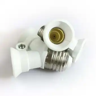 Walmart Fairnull 2 in 1 Splitter E27 to 2 E14 LED Light Lamp Adapter Converter Bulb Holder Base offer