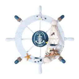 Walmart icolorfuled Wooden Boat Steering Wheel 28CM Nautical Decor offer