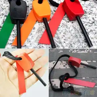 Walmart Fairnull Camping Outdoor Living Survival Magnesium Flint Rod Fire Starter Steel Striker offer