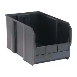 Walmart Quantum Storage Systems Hang and Stack Bin,Black,PP,10 in QUS260BR offer