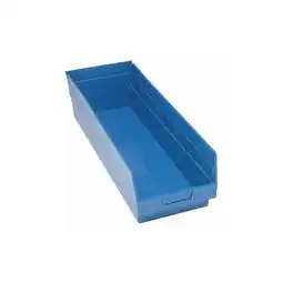 Walmart Quantum Storage Systems Shelf Bin,Blue,Polypropylene,8 in QSB814BL offer