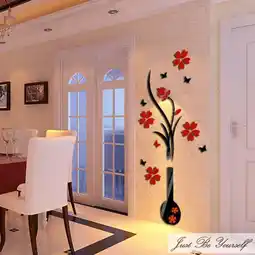 Walmart Home Decor Gnobogi DIY Vase Flower Tree Crystal Arcylic Wall Stickers Decal Home Decor Clearance offer