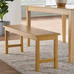 Walmart Better Homes & Gardens Natural Pine Harmony Dining Bench offer