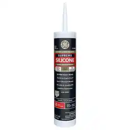 Walmart GE Sealants & Adhesives M90006 Supreme Silicone Kitchen & Bath Sealant, 10.1oz, Clear offer
