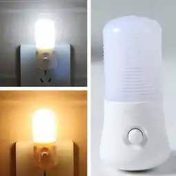 Walmart Fairnull Portable 3W Warm/White LED Night Light Home Bedside US Plug Switch Mini Lamp offer