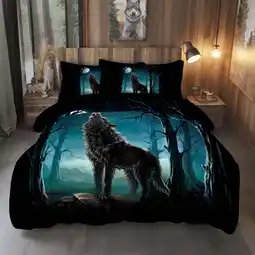 Walmart BlessLiving 3Pcs Duvet Cover Set Queen Size, Dark Green Bedding Set for Adults offer