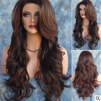 Walmart YMUQEIGH Clearance Long Loose Wavy Syntheic Wig Front Wig Curly Full Natural Hair Wigs Women Black offer