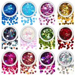 Walmart 12 Boxes Body Glitter Gold Star Confetti Nail Accessories Make up Festival Makeup offer