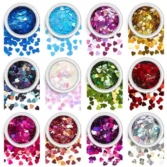 Walmart 12 Boxes Body Glitter Gold Star Confetti Nail Accessories Make up Festival Makeup offer