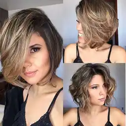 Walmart YMUQEIGH Clearance Women Natural Short Wavy Brow Gradient Wig Rose Net Synthetic Curly Wigs offer
