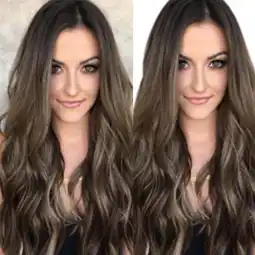 Walmart YMUQEIGH Clearance Women Mix Colors Gradient Long Curly Synthetic Wig Full Wig Wavy Wig offer