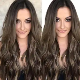 Walmart YMUQEIGH Clearance Women Mix Colors Gradient Long Curly Synthetic Wig Full Wig Wavy Wig offer