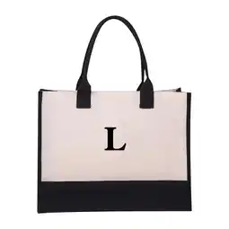 Walmart ViYW Canvas Bag With Adjustable Zipper Strap For Initial And Makeup Bags, Women'S Birthday Gift offer